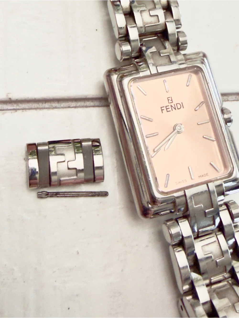New Fendi Vintage  Silver / Rose Gold Watch